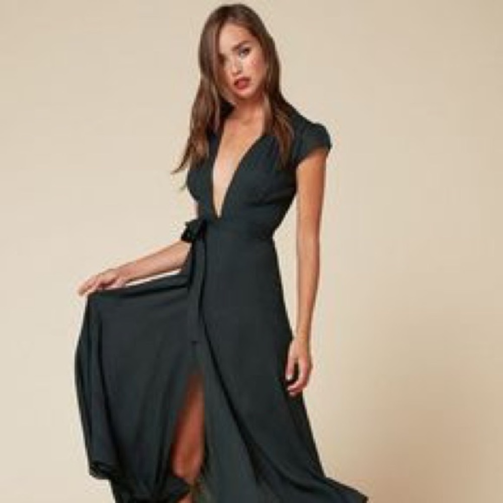 Green Reformation dress
